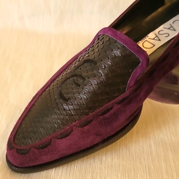 CASADEI Italian high quality luxury  monogram shoe 36 loafer slip on flat - Picture 3 of 17